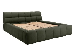 Cama com arrumação 160x200 cm tecido verde + colchão - FORVIK de Pascal Morabito