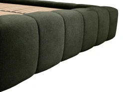 Cama com arrumação 160x200 cm tecido verde + colchão - FORVIK de Pascal Morabito