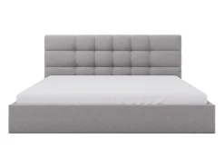 Cama com arrumação 200x200 cm tecido cinza - ELIAVA de Pascal Morabito