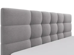 Cama com arrumação 200x200 cm tecido cinza - ELIAVA de Pascal Morabito