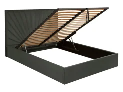 Cama com arrumação 180x200 cm veludo cinza antracite + colchão RILIODA de Pascal Morabito