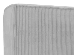 Cama com arrumação 200x200 cm veludo canelado bege + colchão - TIMANO