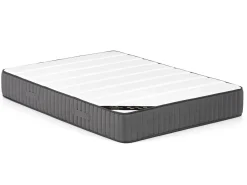 Cama com arrumação 200x200 cm veludo canelado bege + colchão - TIMANO