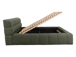Cama com espaço de arrumação 180x200 cm tecido verde - FORVIK de Pascal Morabito