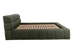 Cama com espaço de arrumação 180x200 cm tecido verde - FORVIK de Pascal Morabito