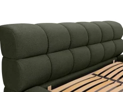 Cama com espaço de arrumação 180x200 cm tecido verde - FORVIK de Pascal Morabito