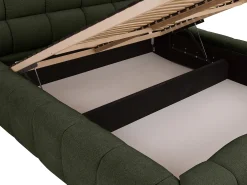 Cama com espaço de arrumação 180x200 cm tecido verde - FORVIK de Pascal Morabito