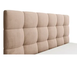 Cama com espaço de arrumação 160x200 cm veludo bege MIRDAL