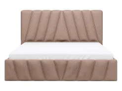 Cama com espaço de arrumação 160x200 cm veludo bege - LIDAMA de Pascal Morabito