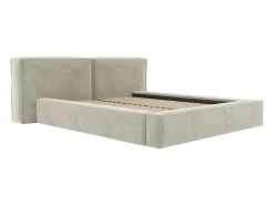 Cama com espaço de arrumação 140x190 cm tecido bouclé cor bege - TIMANO de Pascal Morabito