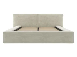 Cama com espaço de arrumação 140x190 cm tecido bouclé cor bege - TIMANO de Pascal Morabito