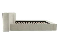 Cama com espaço de arrumação 140x190 cm tecido bouclé cor bege - TIMANO de Pascal Morabito