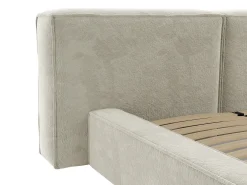 Cama com espaço de arrumação 140x190 cm tecido bouclé cor bege - TIMANO de Pascal Morabito