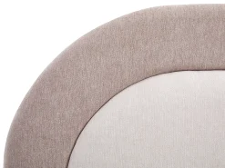 Cama com espaço de arrumação 90 x 190 cm em tecido taupe e bege - IDONO