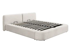 Cama com espaço de arrumação 140 x 190 cm em tecido bege - JUDALO da Maison Céphy