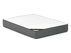 Cama com espaço de arrumação 180x200 cm tecido cor bege + colchão - FORVIK II