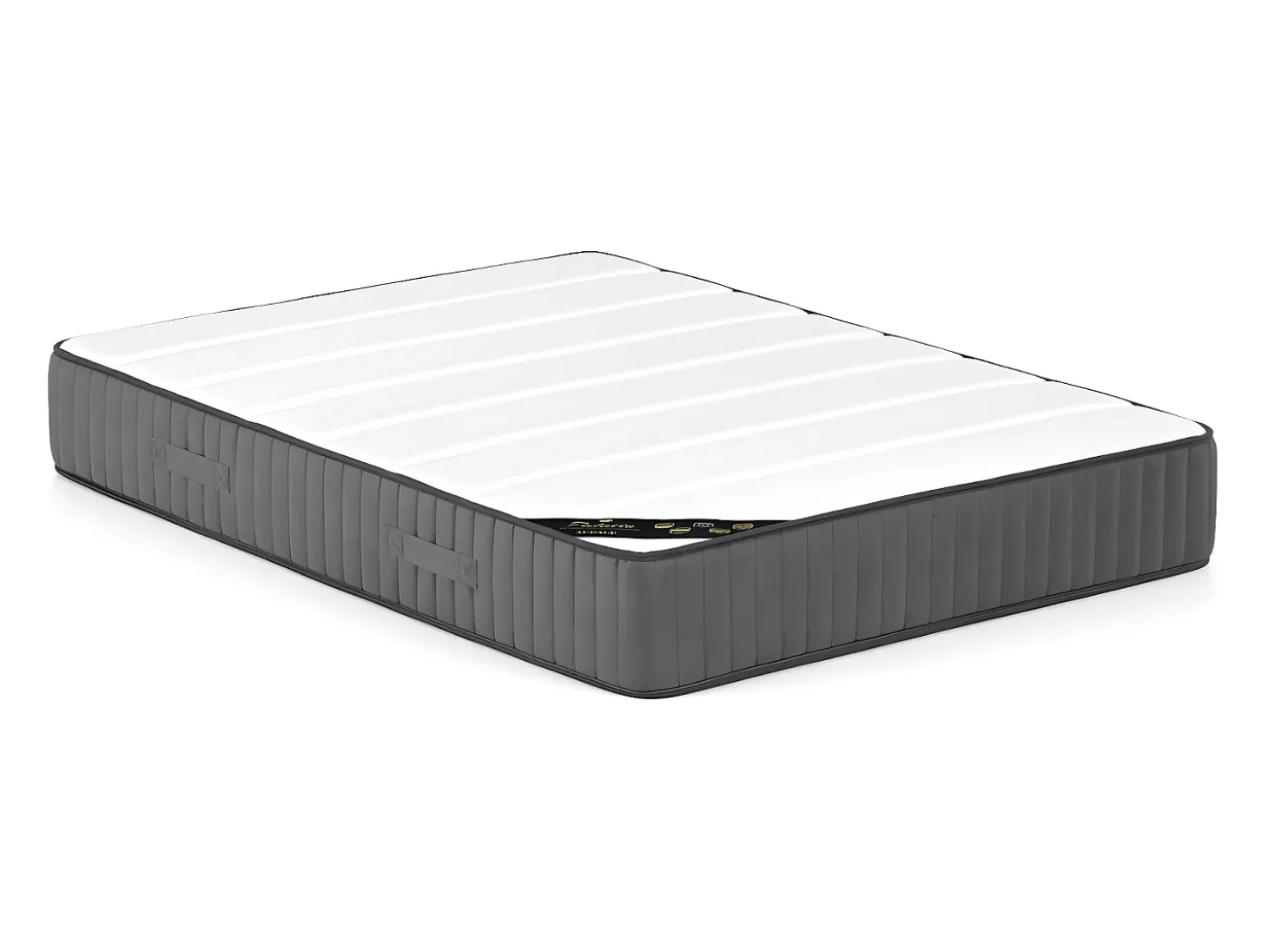 Cama com espaço de arrumação 180x200 cm tecido cor bege + colchão - FORVIK II