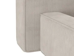 Cama com espaço de arrumação 180 x 200 cm em veludo canelado bege - TIMANO II