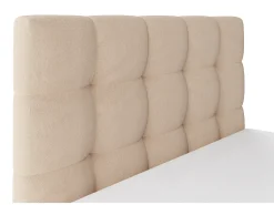 Cama com espaço de arrumação 140x190 cm veludo bege MIRDAL