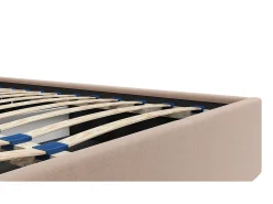 Cama com espaço de arrumação 140x190 cm veludo bege MIRDAL