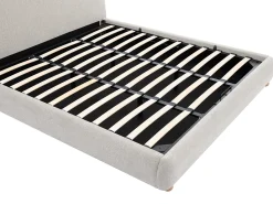 Cama com espaço de arrumação 180 x 200 cm tecido bege - VANARI