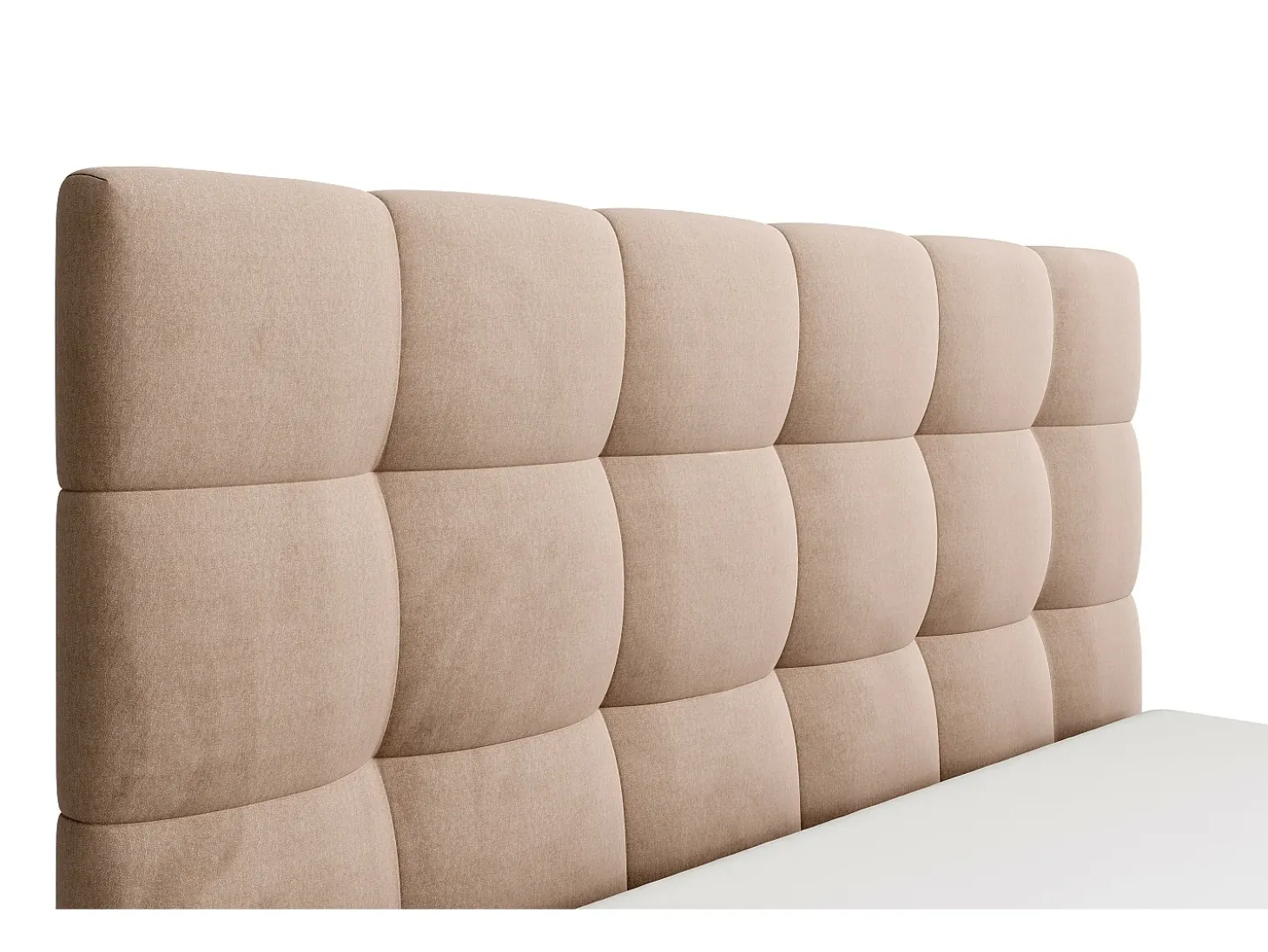 Cama com espaço de arrumação 160x200 cm veludo bege com colchão MIRDAL