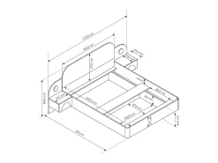 Cama com espaço de arrumação 160 x 200 cm com mesas de cabeceira e leds cor bege e natural - DARTAGNO