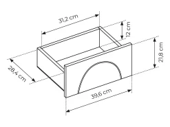 Cama com espaço de arrumação 160 x 200 cm com mesas de cabeceira e leds cor bege e natural - DARTAGNO