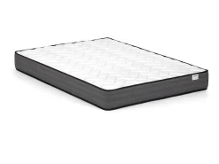 Cama com espaço de arrumação king size 180 x 200 cm em tecido bouclé branco + colchão - MAZIRI