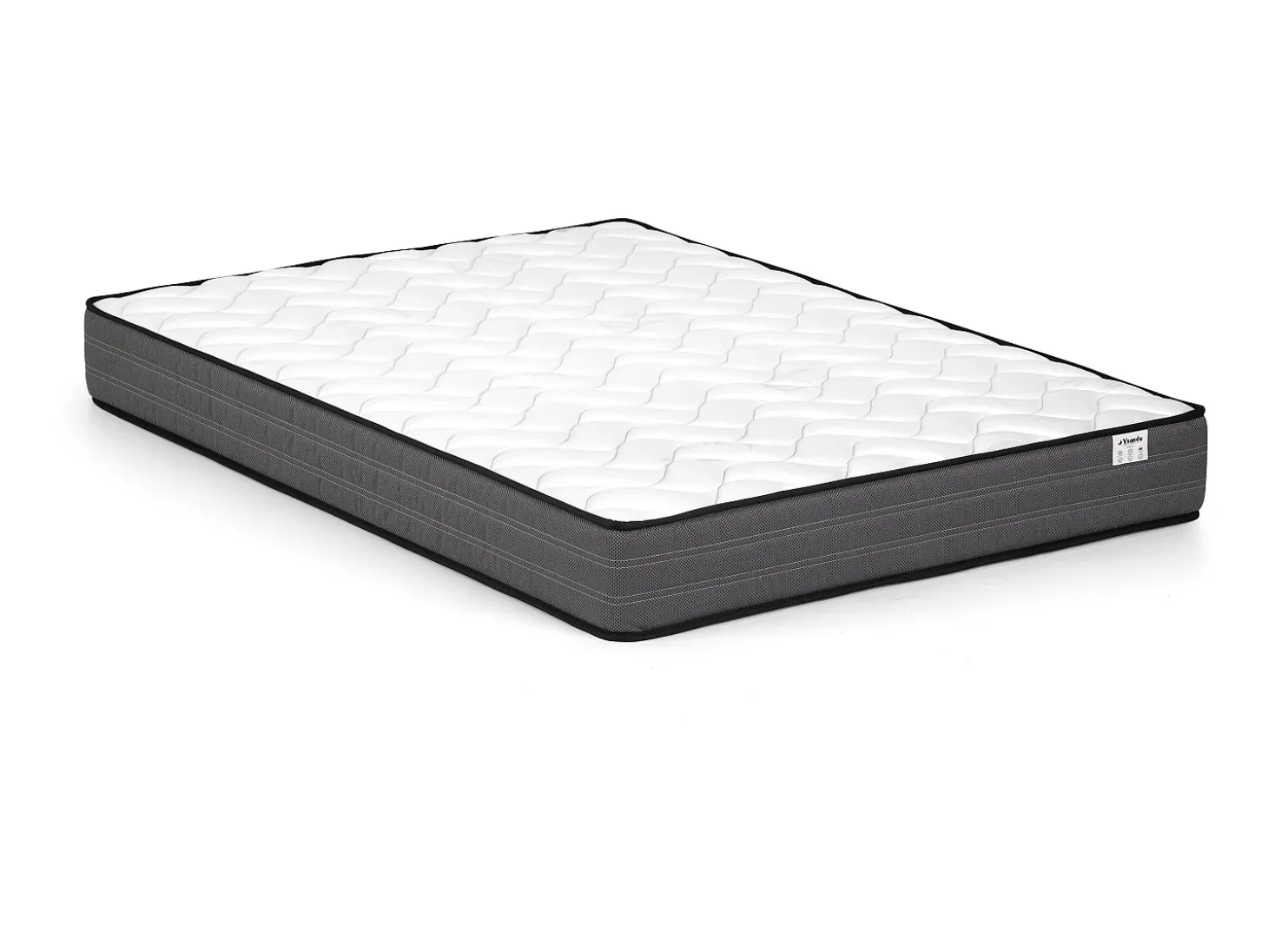 Cama com espaço de arrumação king size 180 x 200 cm em tecido bouclé branco + colchão - MAZIRI
