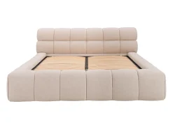 Cama com espaço de arrumação 180x200 cm tecido cor bege - FORVIK II