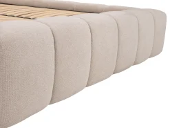 Cama com espaço de arrumação 180x200 cm tecido cor bege - FORVIK II
