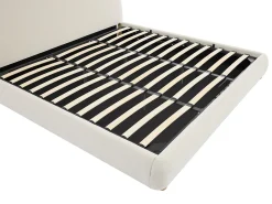 Cama com espaço de arrumação 180 x 200 cm tecido bouclé bege - VANARI