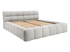 Cama com espaço de arrumação 160x200 cm tecido cinza-claro - FORVIK de Pascal Morabito