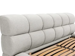 Cama com espaço de arrumação 160x200 cm tecido cinza-claro - FORVIK de Pascal Morabito