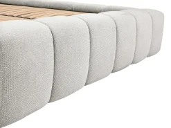 Cama com espaço de arrumação 160x200 cm tecido cinza-claro - FORVIK de Pascal Morabito