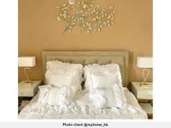 Cama com gavetas LEOPOLD - Veludo bege - 140x190cm