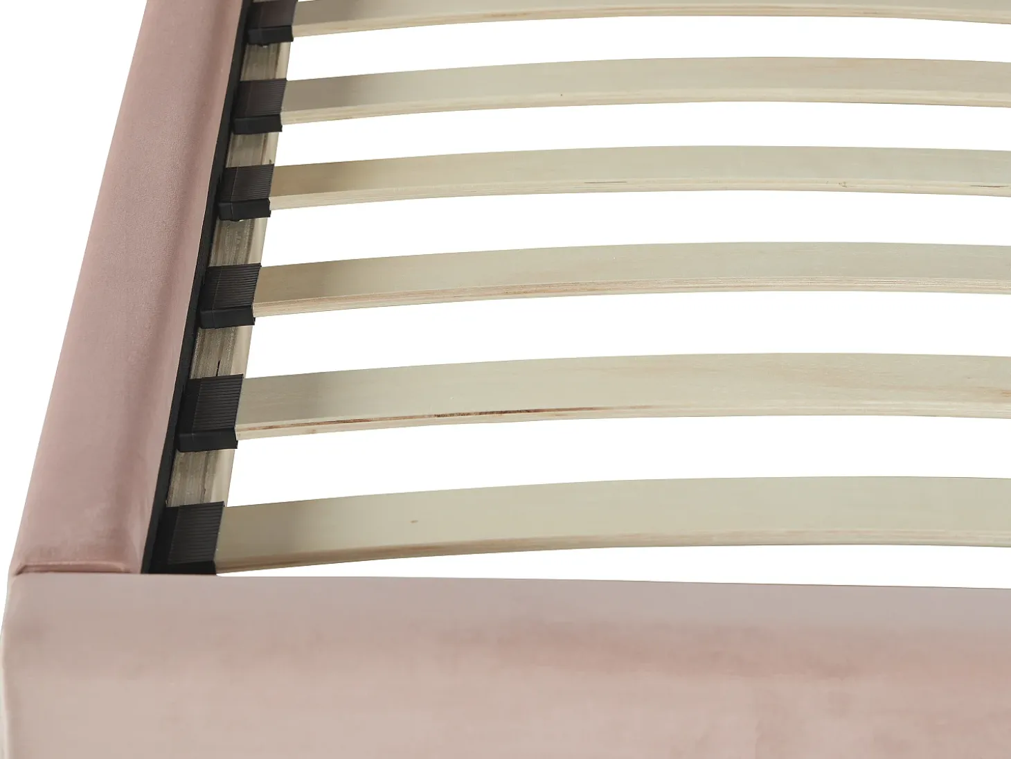 Cama criança 90x190 cabeceira em concha veludo rosa + Colchão - MOANA