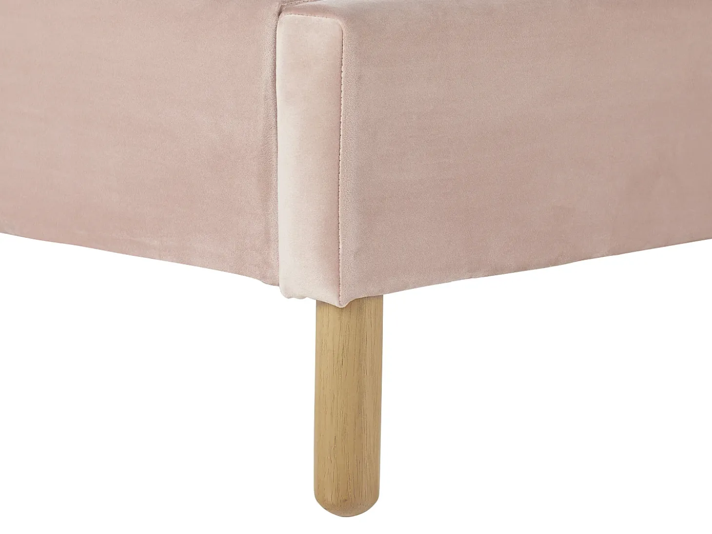 Cama criança 90x190 cabeceira em concha veludo rosa + Colchão - MOANA