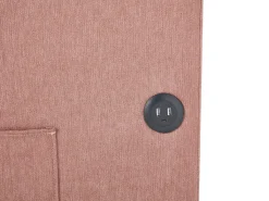 Cama de apoio 2 x 80 x 200 cm com arrumação e porta USB em tecido rosa - ORAVAYA