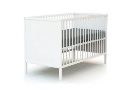 Cama de bebe de madeira Branco 60 x 120 cm ALBA