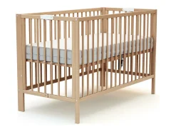 Cama de bebe dobrável FOLDO de madeira Faia envernizada 60 x 120 cm