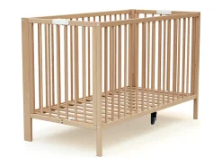 Cama de bebe dobrável FOLDO de madeira Faia envernizada 60 x 120 cm