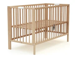 Cama de bebe dobrável FOLDO de madeira Faia envernizada 60 x 120 cm