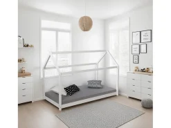 Cama de brincar 90x200 cm branca