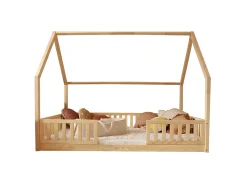Cama de cabana 140x200 barreiras e base incluídas pés 1 cm Daisy Bois