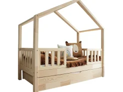 Cama de cabina 90x190 barreiras incluindo base de ripas e gaveta Roxane Bois