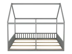 Cama de cabine para 2 crianças 90x200cm - camas planas modelos de casa camas 2 dormir 2 em 1 - cinzento