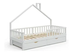 Cama de casa branco 208x93x155 noemi
