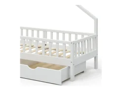 Cama de casa branco 208x93x155 noemi